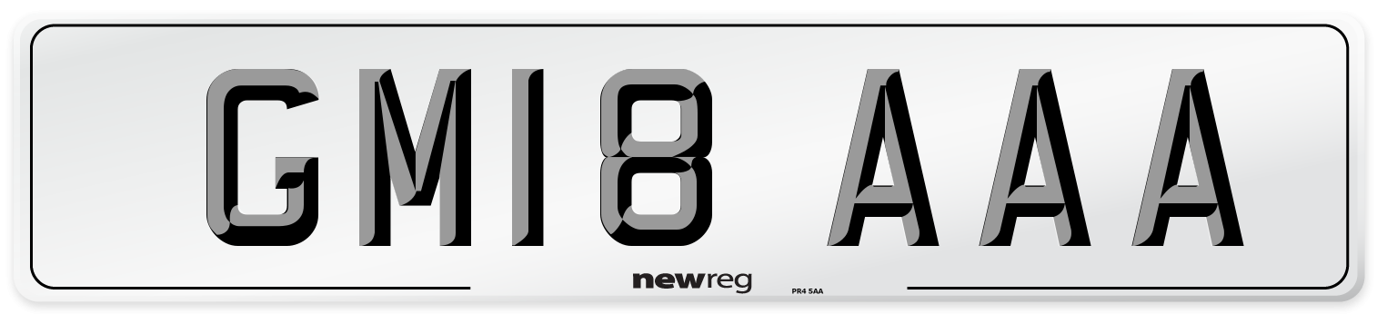 GM18 AAA Number Plate from New Reg